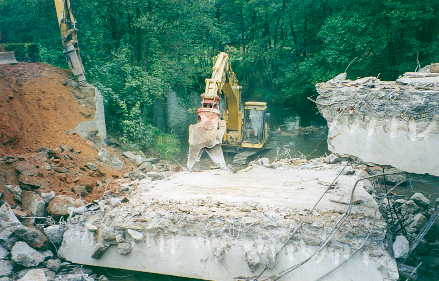 Abriss der alten Brücke am 24.09.1996