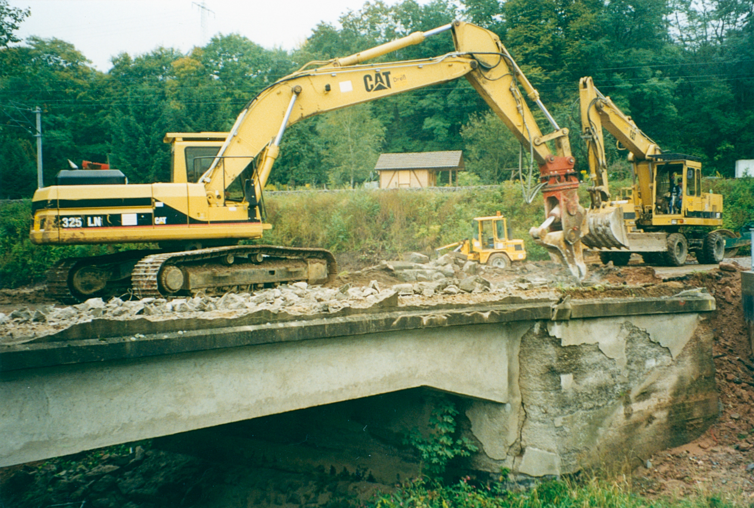 Abriss der alten Brücke am 24.09.1996