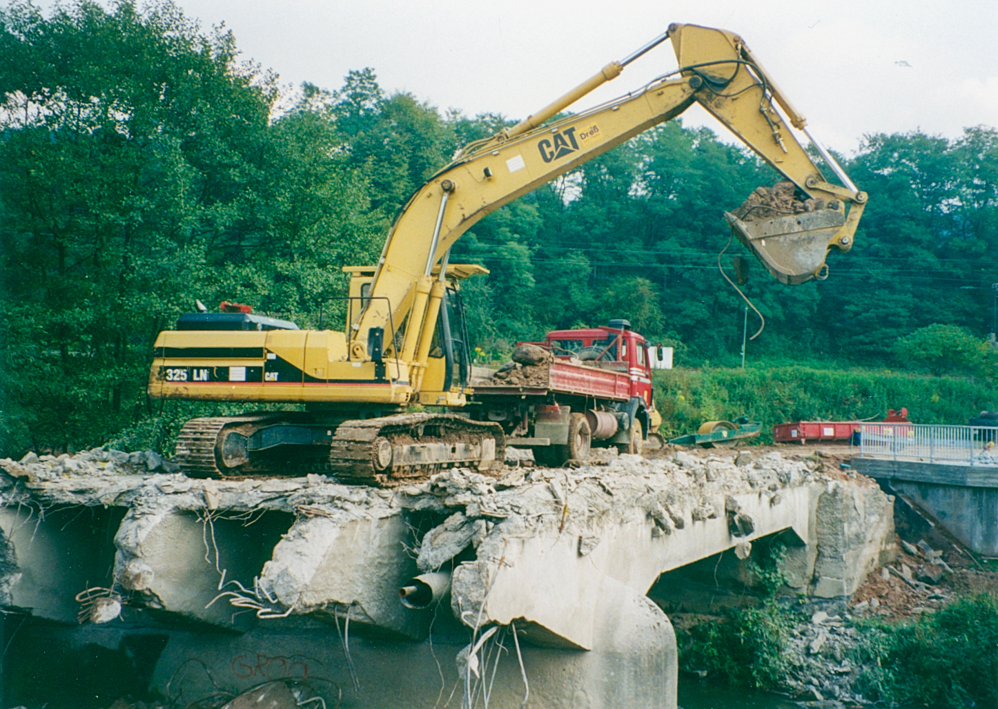 Abriss der alten Brücke am 24.09.1996