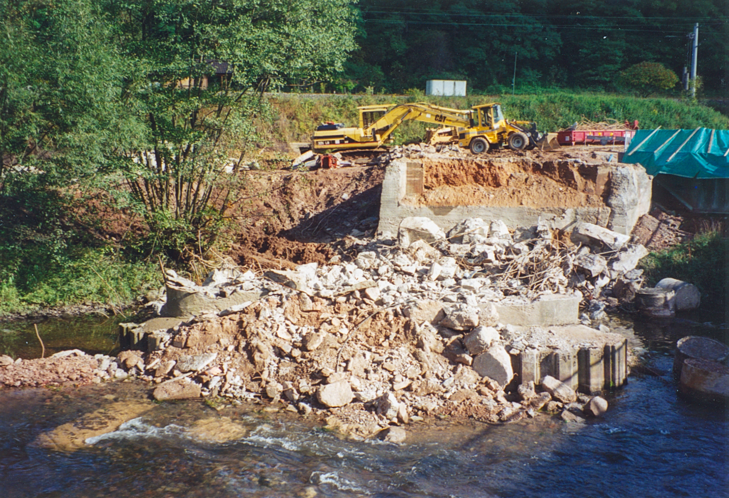 Abriss der alten Brücke am 24.09.1996