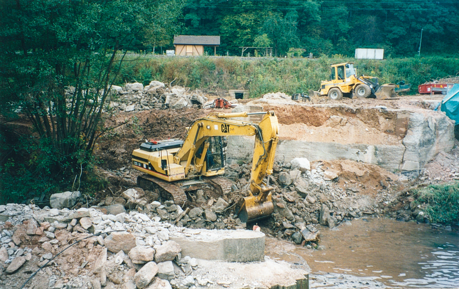 Abriss der alten Brücke am 24.09.1996