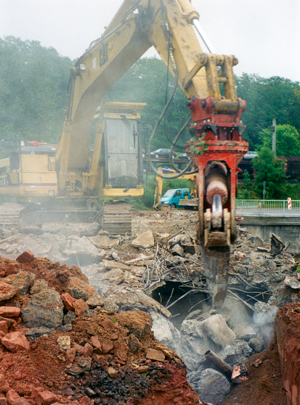 Abriss der alten Brücke am 24.09.1996