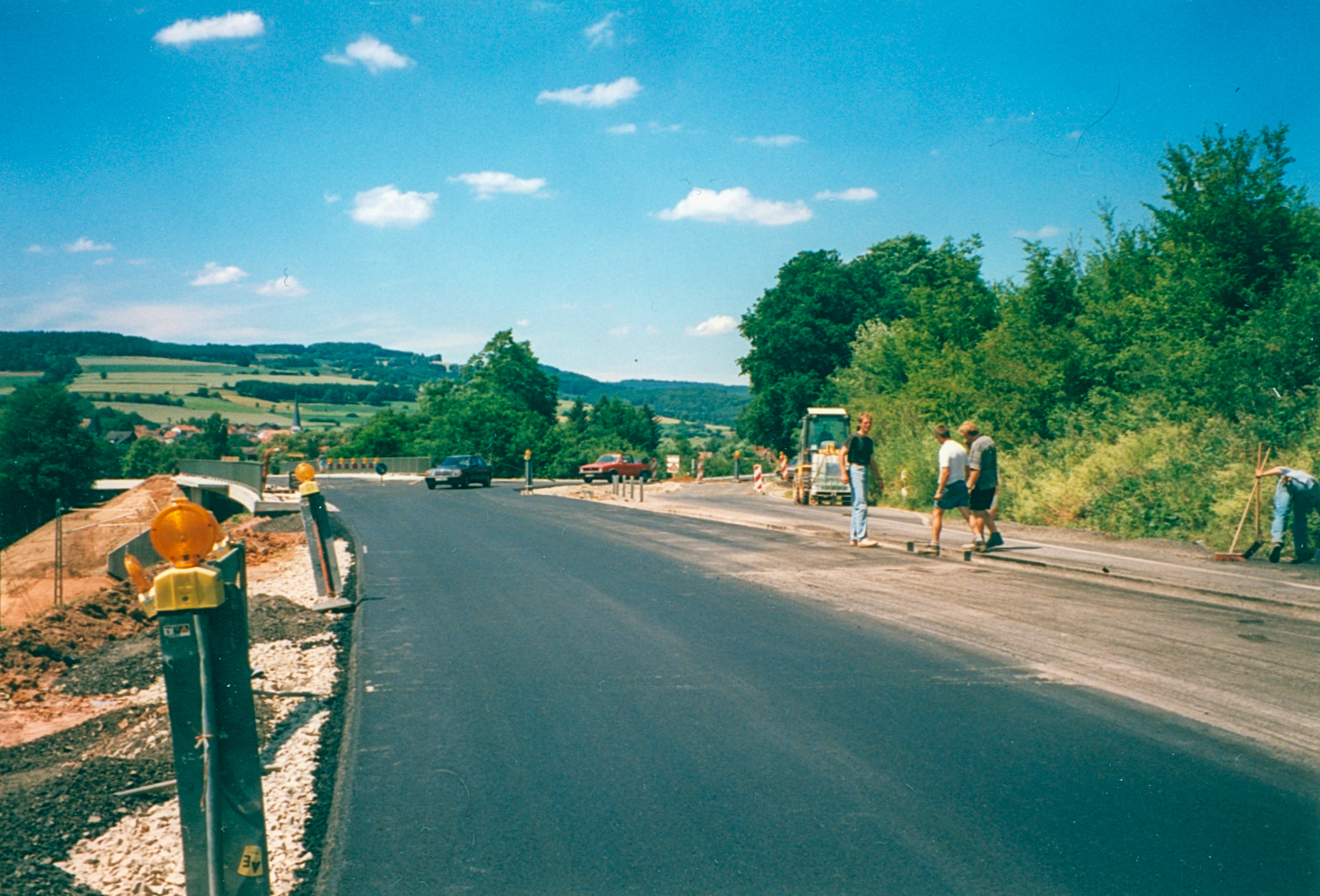 Die neue Straße wird gebaut