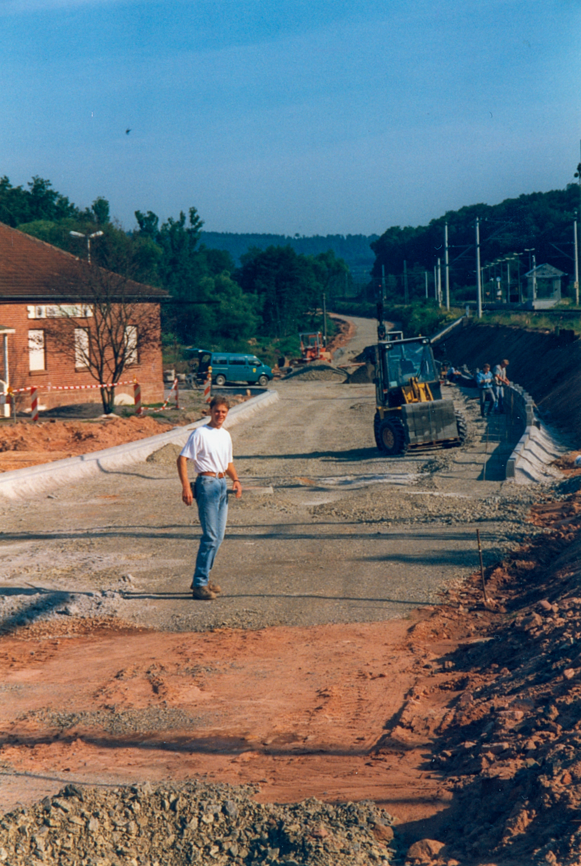 Die neue Straße wird gebaut