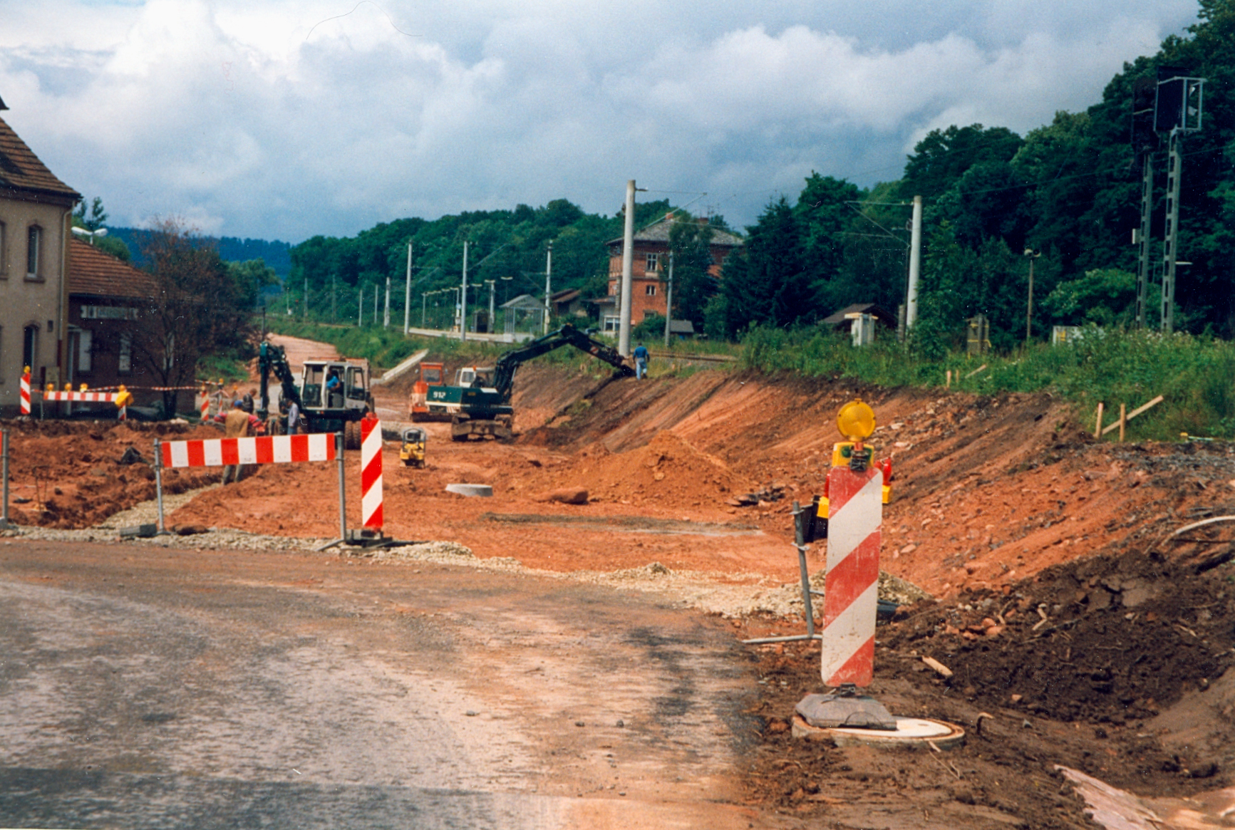 Die neue Straße wird gebaut
