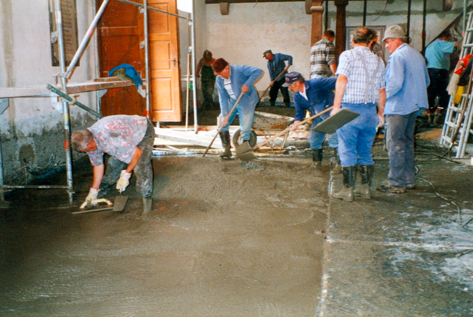 Betonverfüllung am 14.07.2000