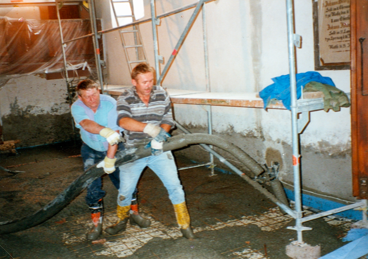 Betonverfüllung am 14.07.2000